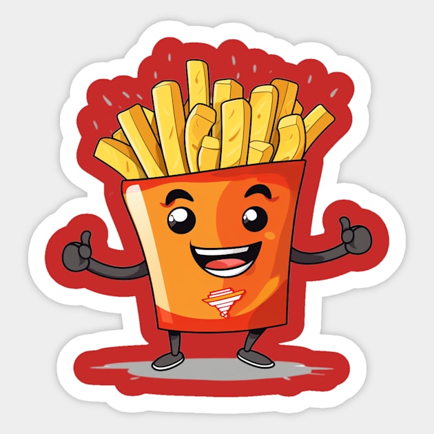 kawaii french fries T-Shirt cute ,potatofood Sticker by nonagobich